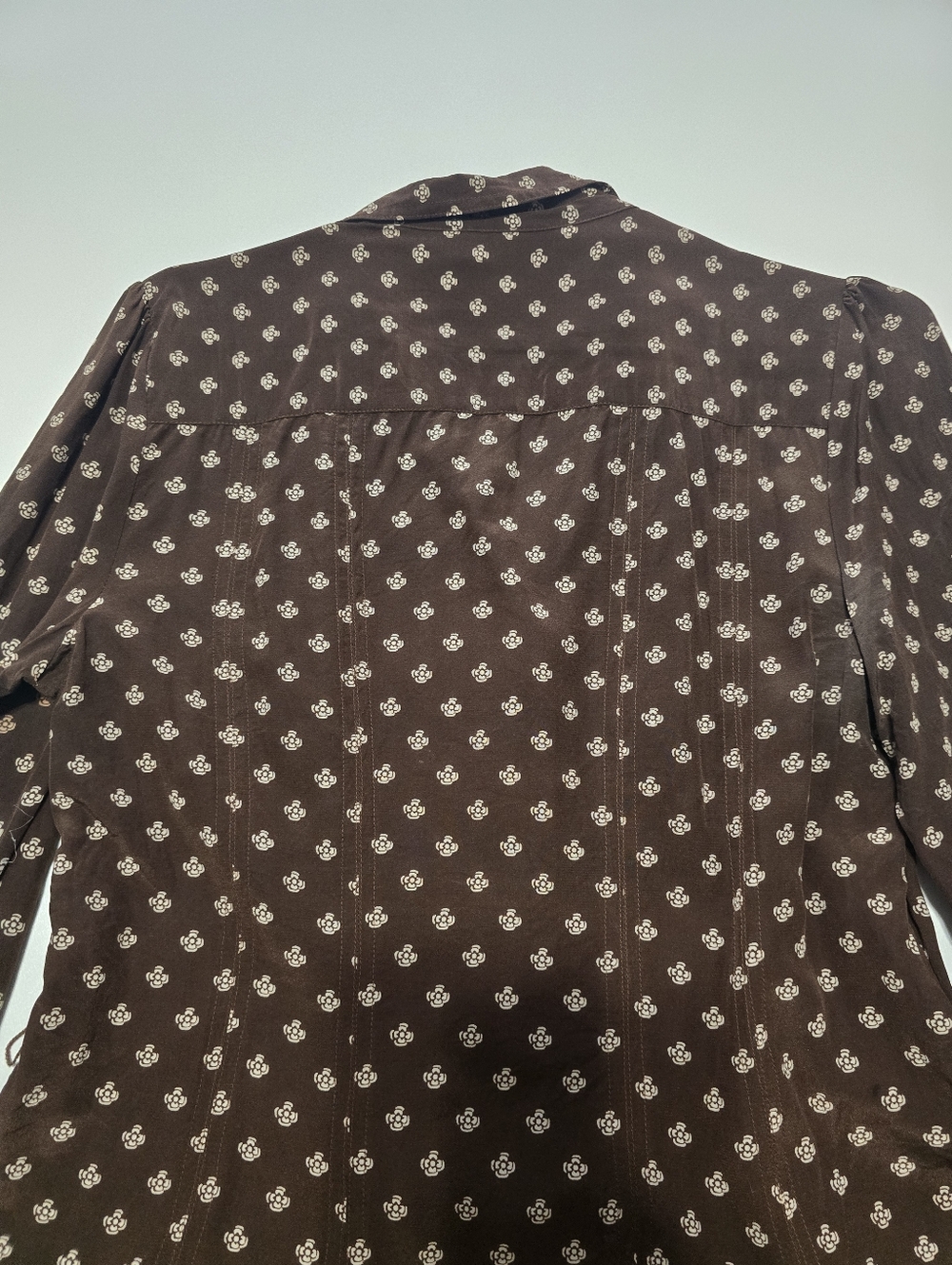 Polo Ralph Lauren Printed Shirt Dress Collared Long Sleeve Front Button Size 10 - Picture 12 of 14
